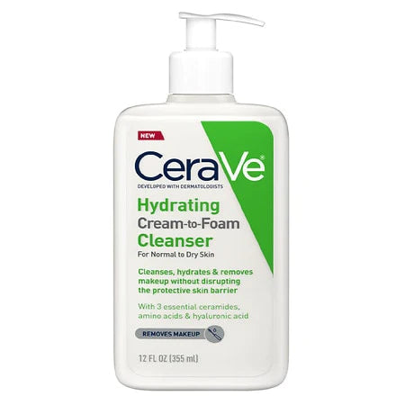 Cerave Hydrating Cream-To-Foam-Cleanser