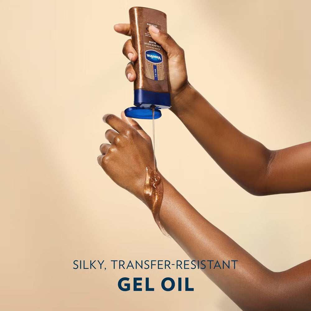 Vaseline Glazed & Glisten Vanilla Cocoa Shimmering Gel Body Oil