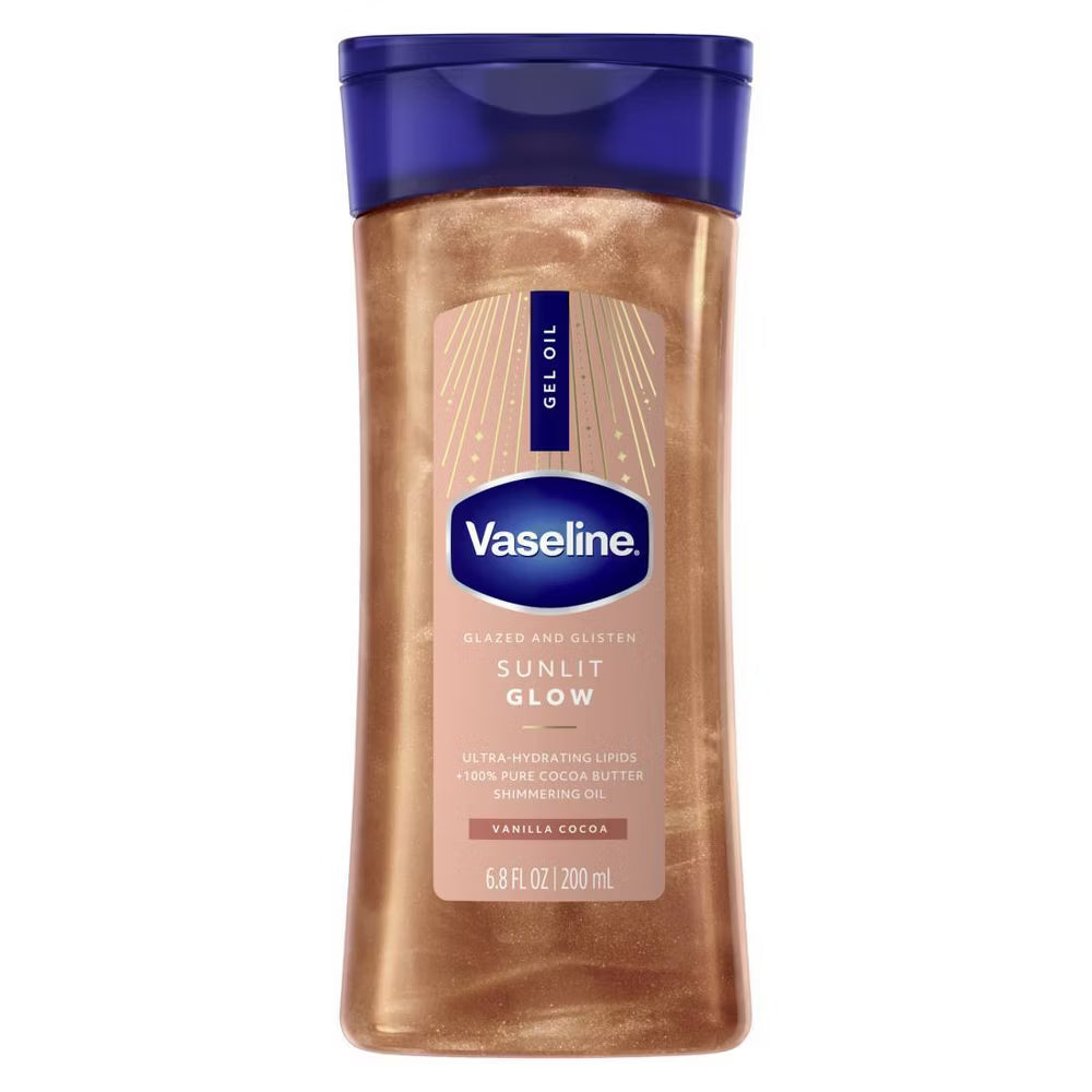 Vaseline Glazed & Glisten Vanilla Cocoa Shimmering Gel Body Oil