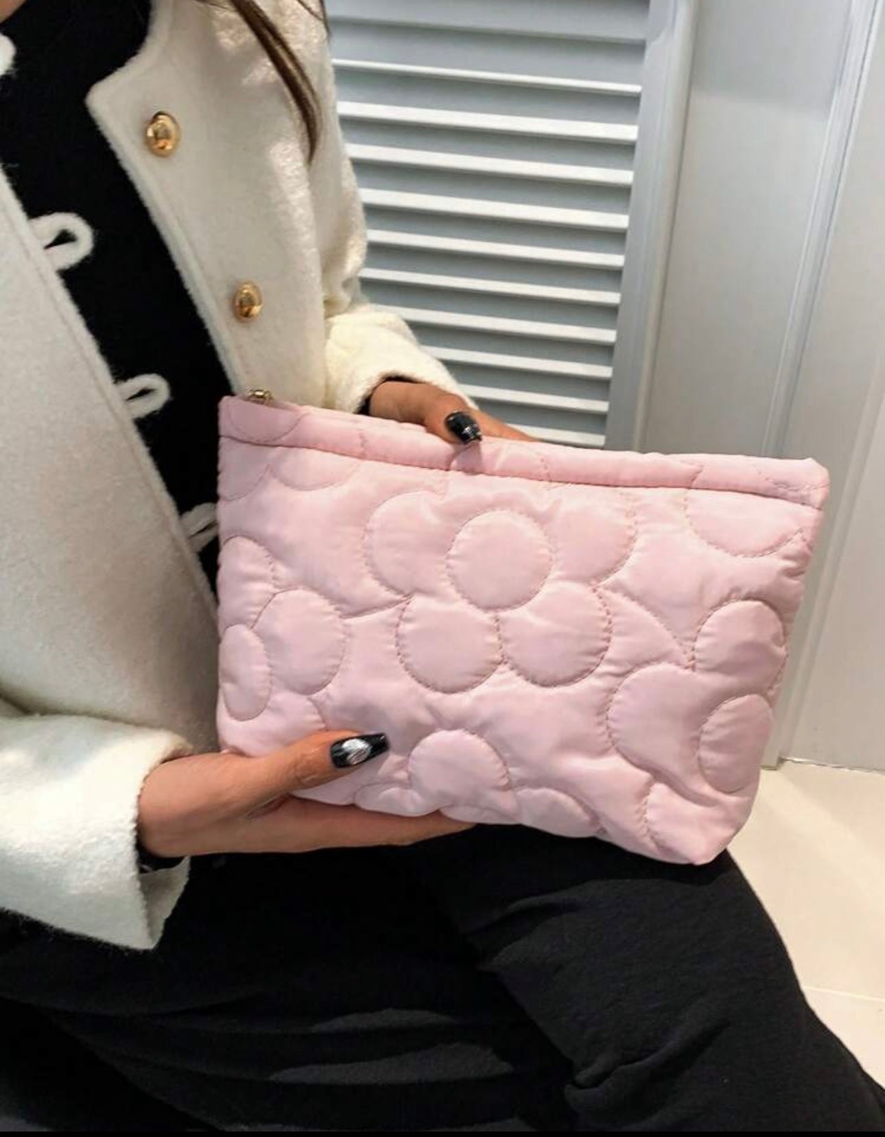 Floral Cosmetic Clutch Bag