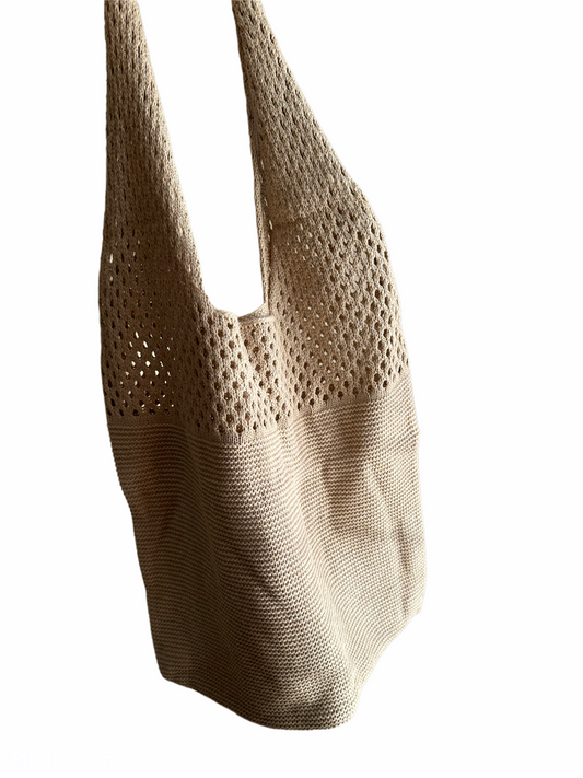 Crochet Beige Tote