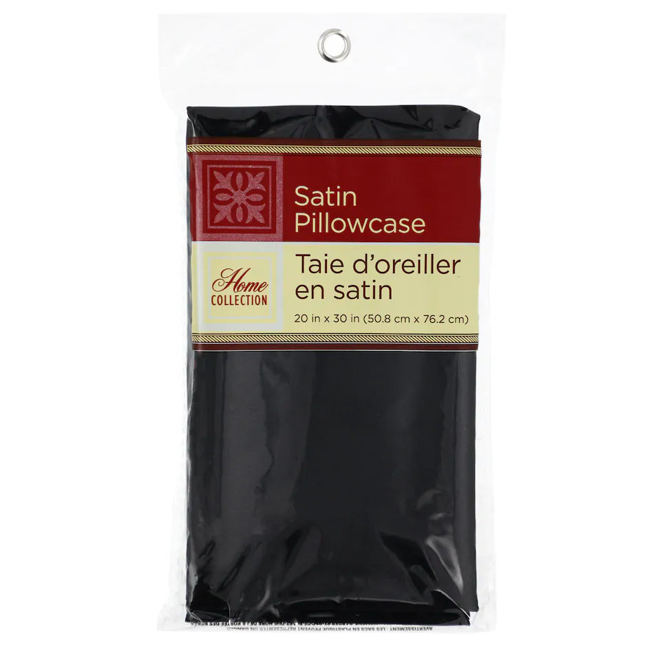 Satin Pillowcase Color Negro