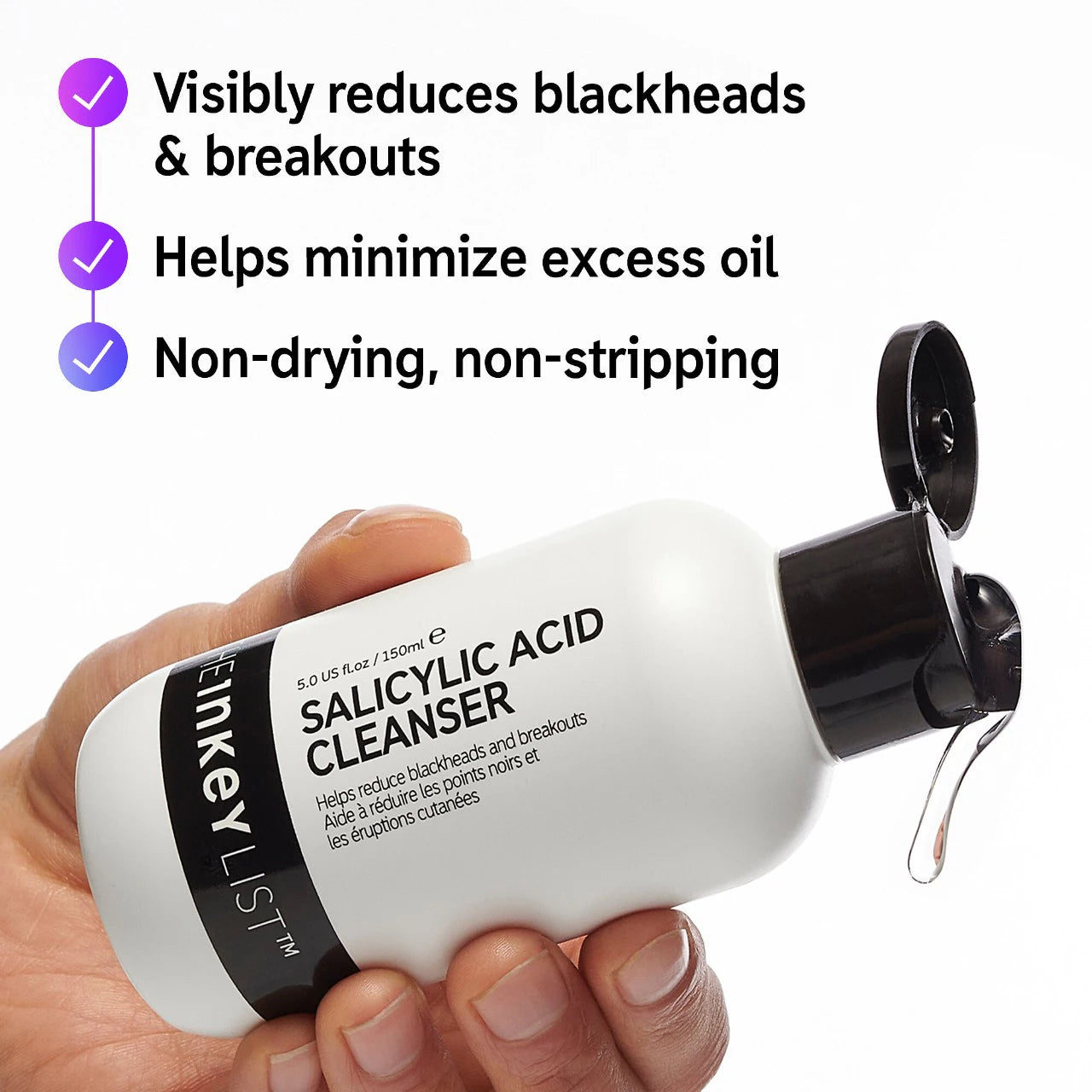 Acido Salicilico Acne + Puntos Negro Jabon Facial The Inkey List